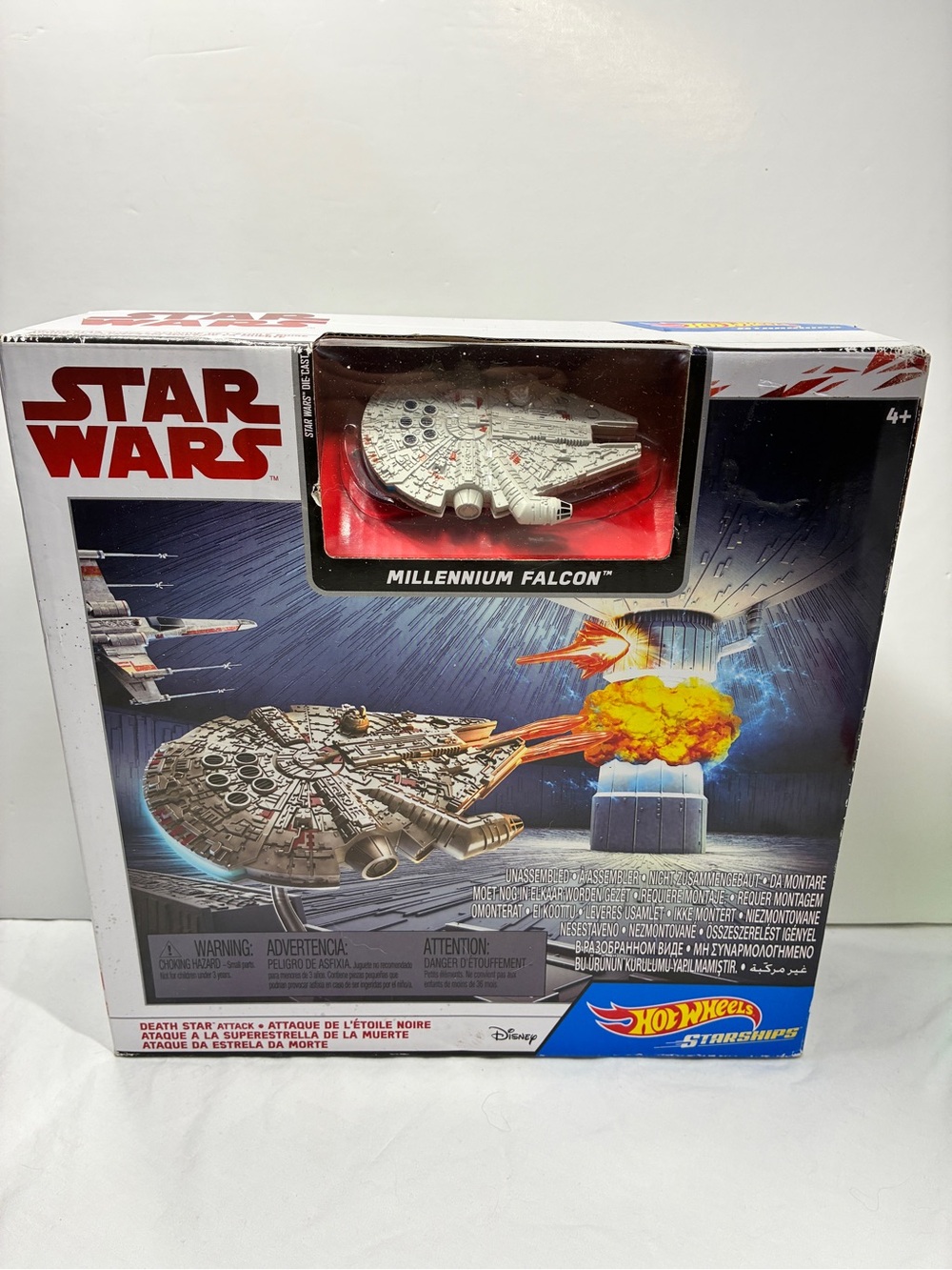 Hot Wheels Starships Star Wars Death Star Attack Play Set Millennium Falcon New